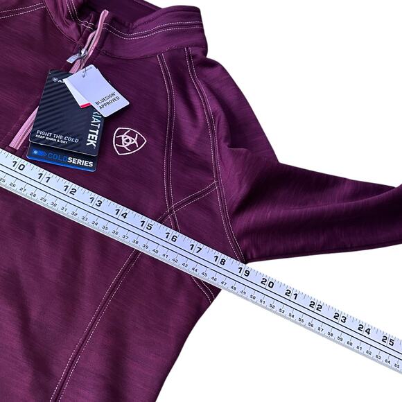 Ariat Tek Team 1/2 Zip Sweatshirt Youth Unisex 2XL XXL Windsor Wine Pullover New - Picture 9 of 11
